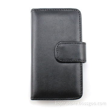 Leather Case for Apple's iPhone 4, Notebook-shaped, Metal Magnetic Button and Good Paint Edge